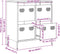 vidaXL - Dressoir - 68x39x73,5 - cm - koudgewalst - staal - mosterdgeel