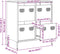 vidaXL - Dressoir - 68x39x73,5 - cm - koudgewalst - staal - antracietkleurig