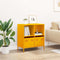 vidaXL - Dressoir - 68x39x73,5 - cm - koudgewalst - staal - mosterdgeel