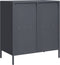 vidaXL - Dressoir - 68x39x73,5 - cm - koudgewalst - staal - antracietkleurig
