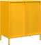 vidaXL - Dressoir - 68x39x73,5 - cm - koudgewalst - staal - mosterdgeel