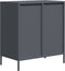 vidaXL - Dressoir - 68x39x73,5 - cm - koudgewalst - staal - antracietkleurig