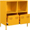 vidaXL - Dressoir - 68x39x73,5 - cm - koudgewalst - staal - mosterdgeel
