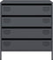 vidaXL - Dressoir - 68x39x73,5 - cm - koudgewalst - staal - antracietkleurig