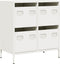 vidaXL - Dressoir - 68x39x73,5 - cm - koudgewalst - staal - wit