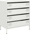 vidaXL - Dressoir - 68x39x73,5 - cm - koudgewalst - staal - wit