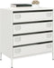 vidaXL - Dressoir - 68x39x73,5 - cm - koudgewalst - staal - wit