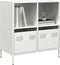 vidaXL - Dressoir - 68x39x73,5 - cm - koudgewalst - staal - wit