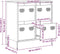 vidaXL - Dressoir - 68x39x73,5 - cm - koudgewalst - staal - wit