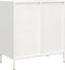 vidaXL - Dressoir - 68x39x73,5 - cm - koudgewalst - staal - wit