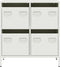 vidaXL - Dressoir - 68x39x73,5 - cm - koudgewalst - staal - wit