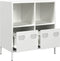 vidaXL - Dressoir - 68x39x73,5 - cm - koudgewalst - staal - wit