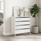 vidaXL - Dressoir - 68x39x73,5 - cm - koudgewalst - staal - wit