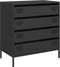 vidaXL - Dressoir - 68x39x73,5 - cm - koudgewalst - staal - zwart