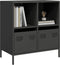 vidaXL - Dressoir - 68x39x73,5 - cm - koudgewalst - staal - zwart