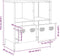 vidaXL - Dressoir - 68x39x73,5 - cm - koudgewalst - staal - zwart