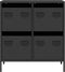 vidaXL - Dressoir - 68x39x73,5 - cm - koudgewalst - staal - zwart