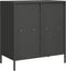 vidaXL - Dressoir - 68x39x73,5 - cm - koudgewalst - staal - zwart