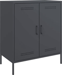 vidaXL - Dressoir - 68x39x79 - cm - staal - antracietkleurig