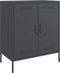 vidaXL - Dressoir - 68x39x79 - cm - staal - antracietkleurig