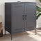 vidaXL - Dressoir - 68x39x79 - cm - staal - antracietkleurig