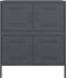 vidaXL - Dressoir - 68x39x79 - cm - staal - antracietkleurig