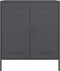 vidaXL - Dressoir - 68x39x79 - cm - staal - antracietkleurig