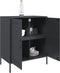 vidaXL - Dressoir - 68x39x79 - cm - staal - antracietkleurig