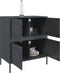 vidaXL - Dressoir - 68x39x79 - cm - staal - antracietkleurig