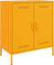 vidaXL - Dressoir - 68x39x79 - cm - staal - mosterdgeel