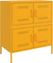 vidaXL - Dressoir - 68x39x79 - cm - staal - mosterdgeel