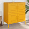 vidaXL - Dressoir - 68x39x79 - cm - staal - mosterdgeel