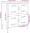 vidaXL - Dressoir - 68x39x79 - cm - staal - mosterdgeel