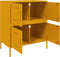vidaXL - Dressoir - 68x39x79 - cm - staal - mosterdgeel