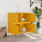 vidaXL - Dressoir - 68x39x79 - cm - staal - mosterdgeel