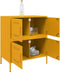 vidaXL - Dressoir - 68x39x79 - cm - staal - mosterdgeel