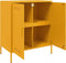 vidaXL - Dressoir - 68x39x79 - cm - staal - mosterdgeel