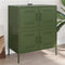 vidaXL - Dressoir - 68x39x79 - cm - staal - olijfgroen