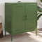 vidaXL - Dressoir - 68x39x79 - cm - staal - olijfgroen