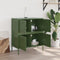 vidaXL - Dressoir - 68x39x79 - cm - staal - olijfgroen