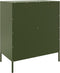 vidaXL - Dressoir - 68x39x79 - cm - staal - olijfgroen
