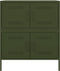 vidaXL - Dressoir - 68x39x79 - cm - staal - olijfgroen