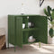 vidaXL - Dressoir - 68x39x79 - cm - staal - olijfgroen