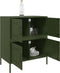 vidaXL - Dressoir - 68x39x79 - cm - staal - olijfgroen