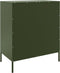 vidaXL - Dressoir - 68x39x79 - cm - staal - olijfgroen