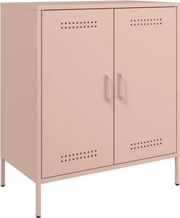 vidaXL - Dressoir - 68x39x79 - cm - staal - roze