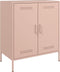 vidaXL - Dressoir - 68x39x79 - cm - staal - roze