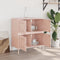 vidaXL - Dressoir - 68x39x79 - cm - staal - roze