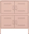 vidaXL - Dressoir - 68x39x79 - cm - staal - roze