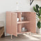vidaXL - Dressoir - 68x39x79 - cm - staal - roze